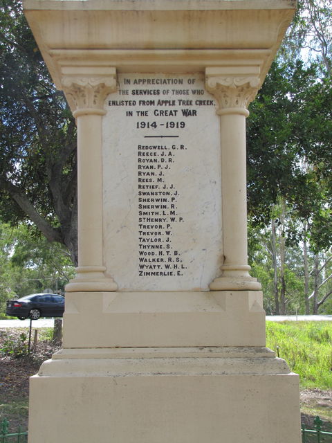 Apple Tree Creek War Memorial - Accommodation Kalgoorlie 1